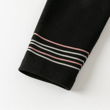 Toddler Girls Black Slim Fit Stretch Leggings
