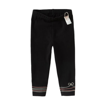 Toddler Girls Black Slim Fit Stretch Leggings