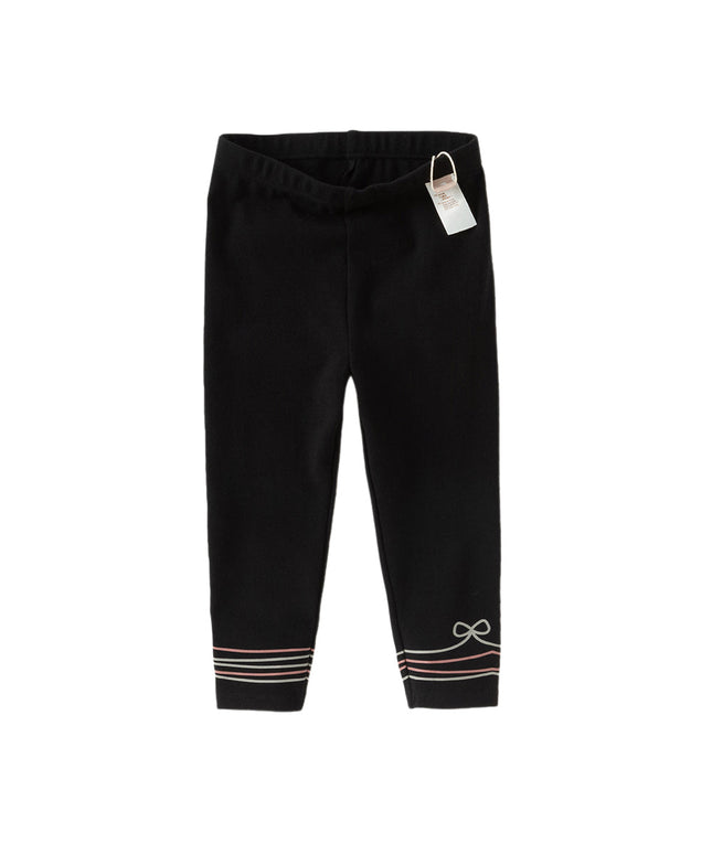 Toddler Girls Black Slim Fit Stretch Leggings