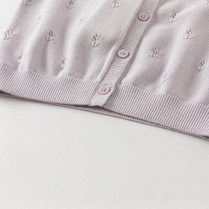 Toddler Girls Cotton Adorable Purple Cardigans