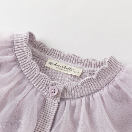 Toddler Girls Cotton Adorable Purple Cardigans