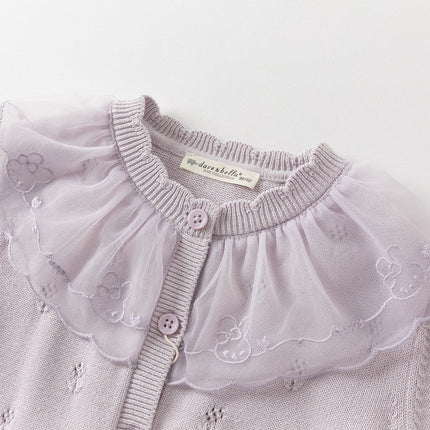 Toddler Girls Cotton Adorable Purple Cardigans