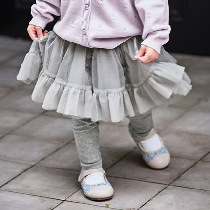 Toddler Girls Grey Cute Mesh Skirt Leggings Pants