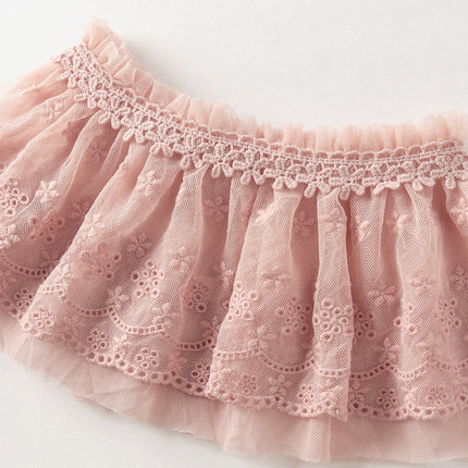 Toddler Girls Sweet Pink A-line Princess Mesh Dress with Cape