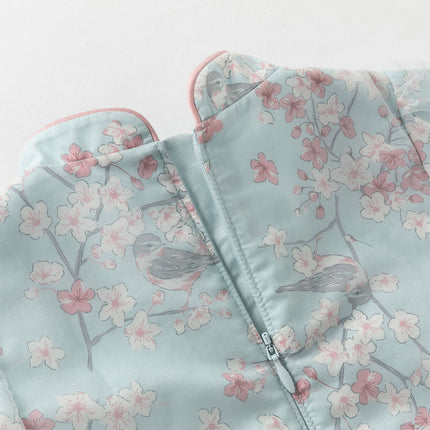 Toddler Girls Elegance Chinese Style Mesh Floral A-line Party Dress