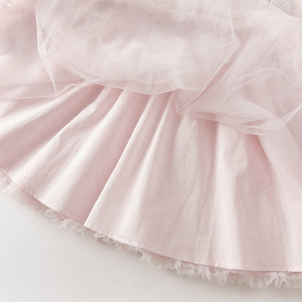 Toddler Girls Hydrangea Print Mesh Chinese Style A-line Princess Dress