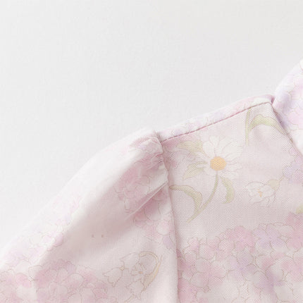 Toddler Girls Hydrangea Print Mesh Chinese Style A-line Princess Dress