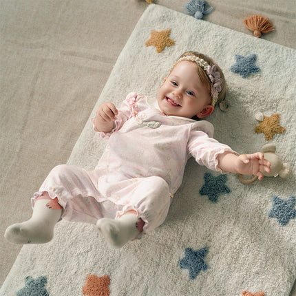 Baby Girls Cotton Hydrangea Print One-piece Crawling Suit Romper
