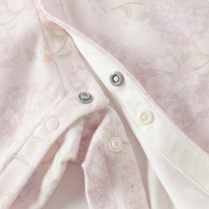 Baby Girls Cotton Hydrangea Print One-piece Crawling Suit Romper