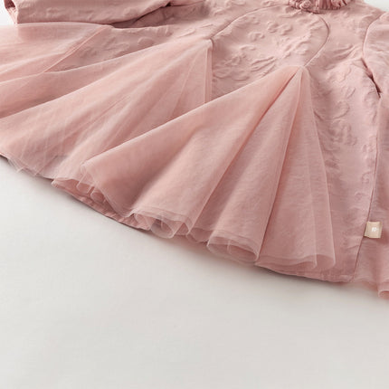 Toddler Girls Noble Pink A-line Princess Mesh Dress