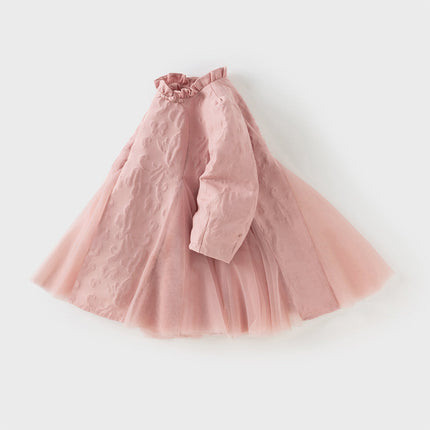 Toddler Girls Noble Pink A-line Princess Mesh Dress