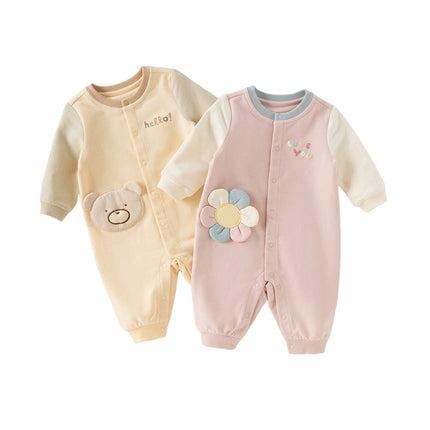 Baby Girls/Boys Cotton Indoor One-piece Crawling Suit Romper