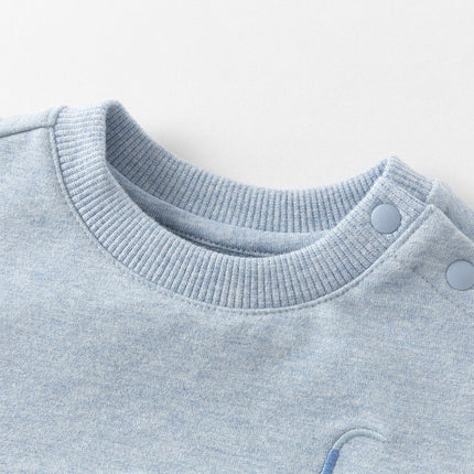 Baby Boys Soft Indoor Cotton Blue One-Pieces Rompers