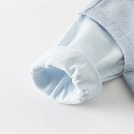 Baby Boys Soft Indoor Cotton Blue One-Pieces Rompers