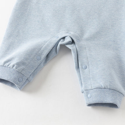 Baby Boys Soft Indoor Cotton Blue One-Pieces Rompers