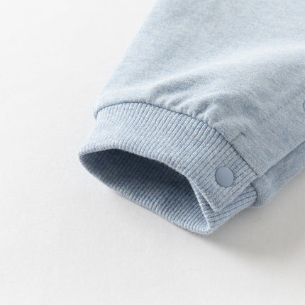 Baby Boys Soft Indoor Cotton Blue One-Pieces Rompers