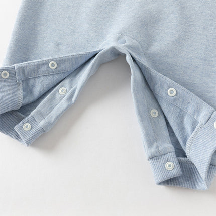 Baby Boys Soft Indoor Cotton Blue One-Pieces Rompers
