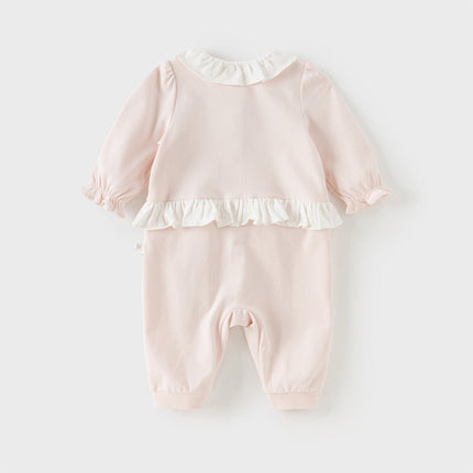 Baby Girls Cotton Light Pink Sweet Romper