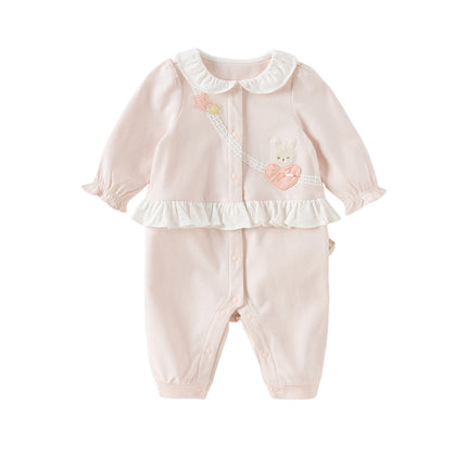 Baby Girls Cotton Light Pink Sweet Romper