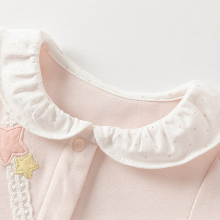 Baby Girls Cotton Light Pink Sweet Romper