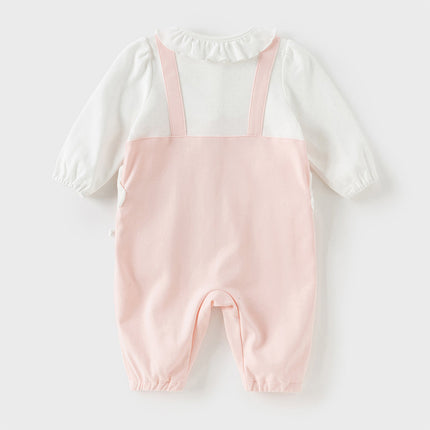 Baby Girls Cotton Pink Bodysuits Romper Crawling Suit