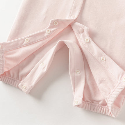 Baby Girls Sweet Cotton Light Pink Bodysuits Romper Crawling Suit