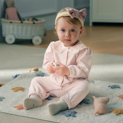 Baby Girls Sweet Cotton Light Pink Bodysuits Romper Crawling Suit