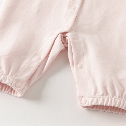Baby Girls Sweet Cotton Light Pink Bodysuits Romper Crawling Suit