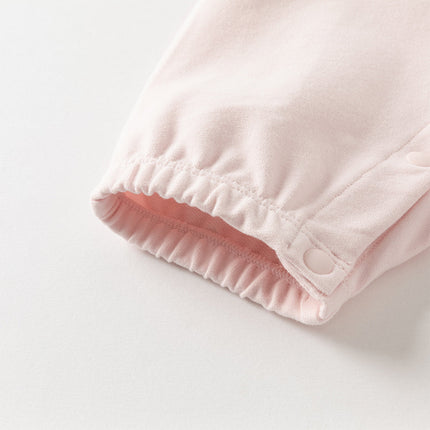 Baby Girls Sweet Cotton Light Pink Bodysuits Romper Crawling Suit