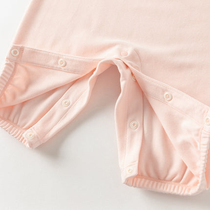Baby Girls Ligt Pink Cotton Comfortable One-Pieces Romper