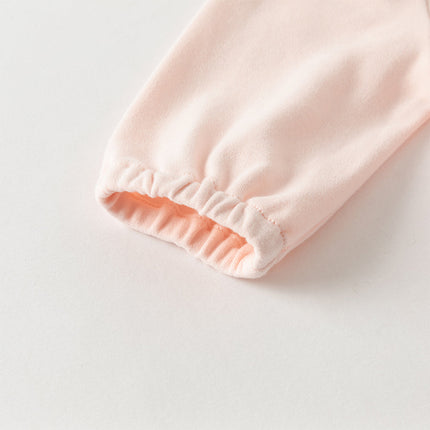 Baby Girls Ligt Pink Cotton Comfortable One-Pieces Romper