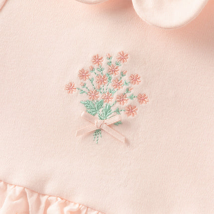 Baby Girls Ligt Pink Cotton Comfortable One-Pieces Romper