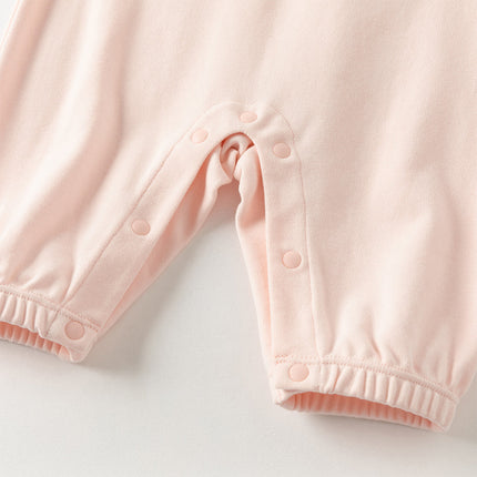 Baby Girls Ligt Pink Cotton Comfortable One-Pieces Romper