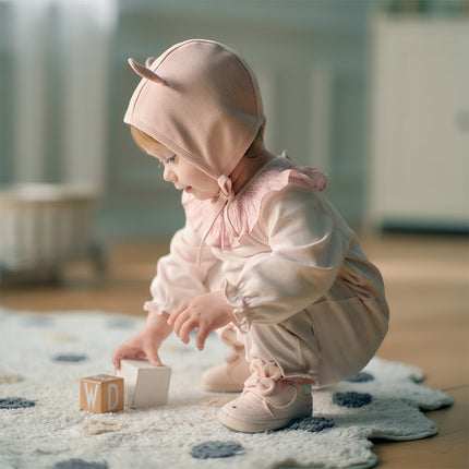 Baby Girls Cotton Pink One-pieces Romper