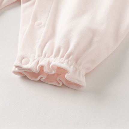 Baby Girls Cotton Pink One-pieces Romper