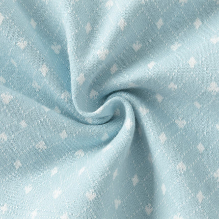 Newborn Boys Light Blue Indoor Cozy Baby One-Pieces Romper