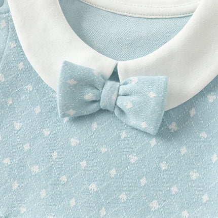 Newborn Boys Light Blue Indoor Cozy Baby One-Pieces Romper