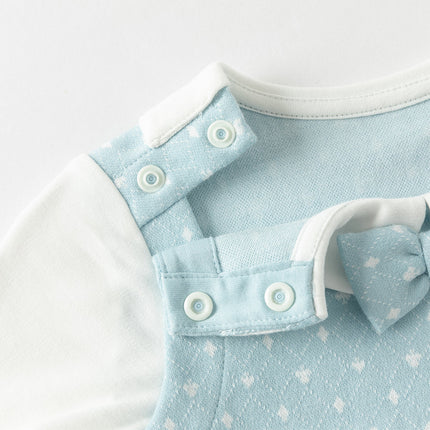 Newborn Boys Light Blue Indoor Cozy Baby One-Pieces Romper