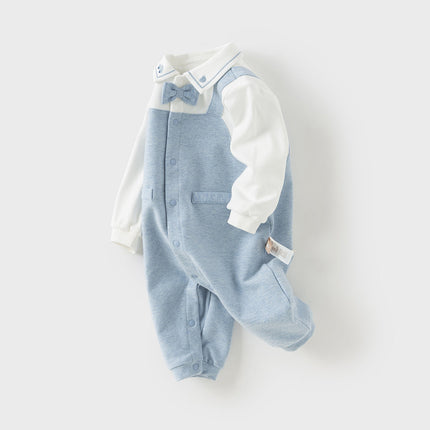 Baby Boys Cotton Blue Indoor Romper