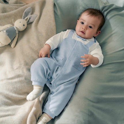 Baby Boys Cotton Blue Indoor Romper