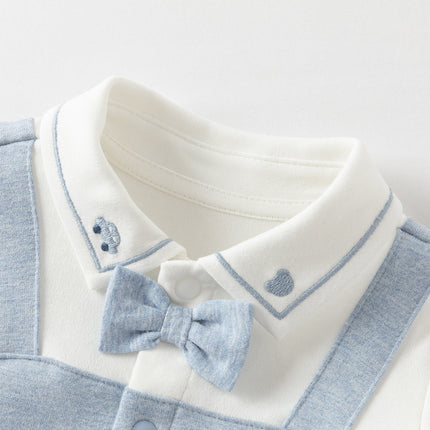 Baby Boys Cotton Blue Indoor Romper
