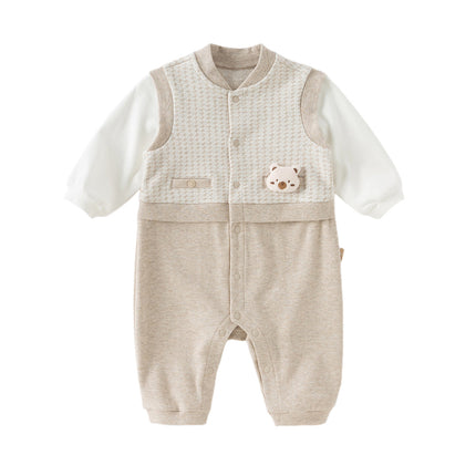 Baby Boys Khaki Indoor Romper