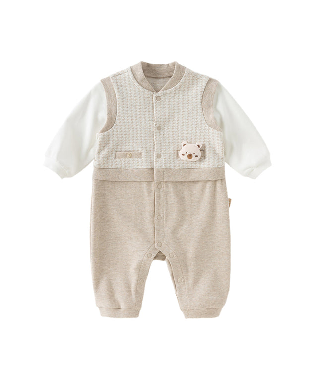 Baby Boys Khaki Indoor Romper