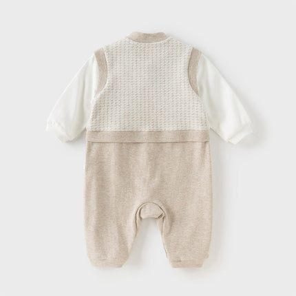 Baby Boys Khaki Indoor Romper