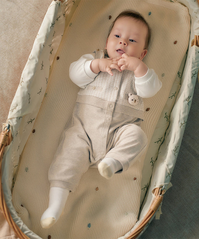 Baby Boys Khaki Indoor Romper