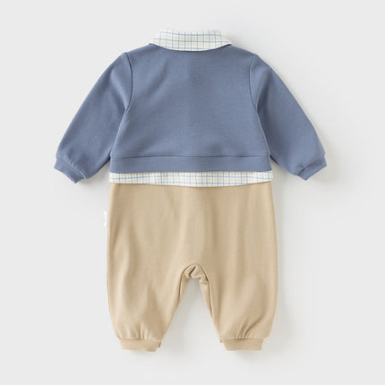 Baby Boys Dark Blue Formal One- Pieces Romper