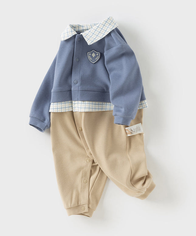Baby Boys Dark Blue Formal One- Pieces Romper