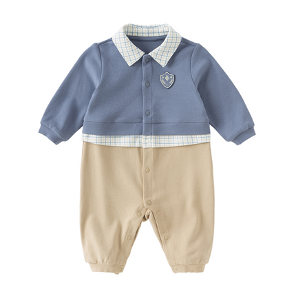Baby Boys Dark Blue Formal One- Pieces Romper