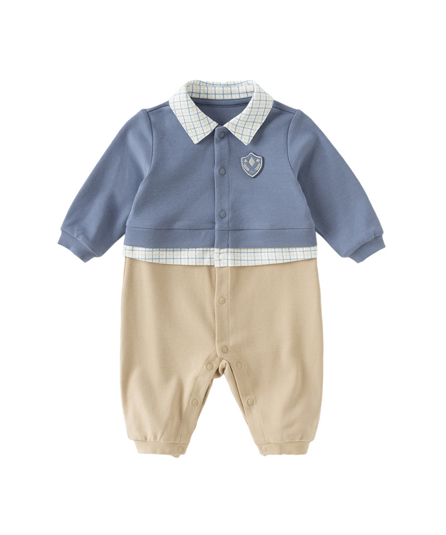 Baby Boys Dark Blue Formal One- Pieces Romper
