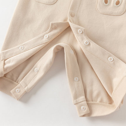 Baby Boys Cotton Light Khaki Indoor Romper